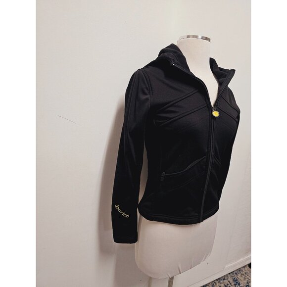 Burton Jacket Womens Black Small Soft Shell Hooded Zip Up - Picture 2 of 7